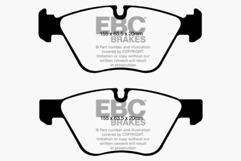 EBC 08-10 BMW 128 3.0 Yellowstuff Front Brake Pads - Corvette Realm