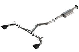 Borla 22-25 Subaru BRZ/Toyota GR86 2.4L RWD AT/MT S-Type Catback Exhaust - Black Chrome Tips