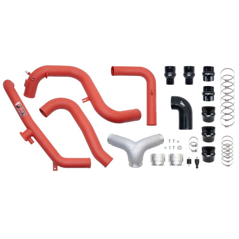 Injen 21-23 Ford Bronco 2.7L V6 (TT) EcoBoost SES Intercooler Pipes - Wrinkle Red - Corvette Realm