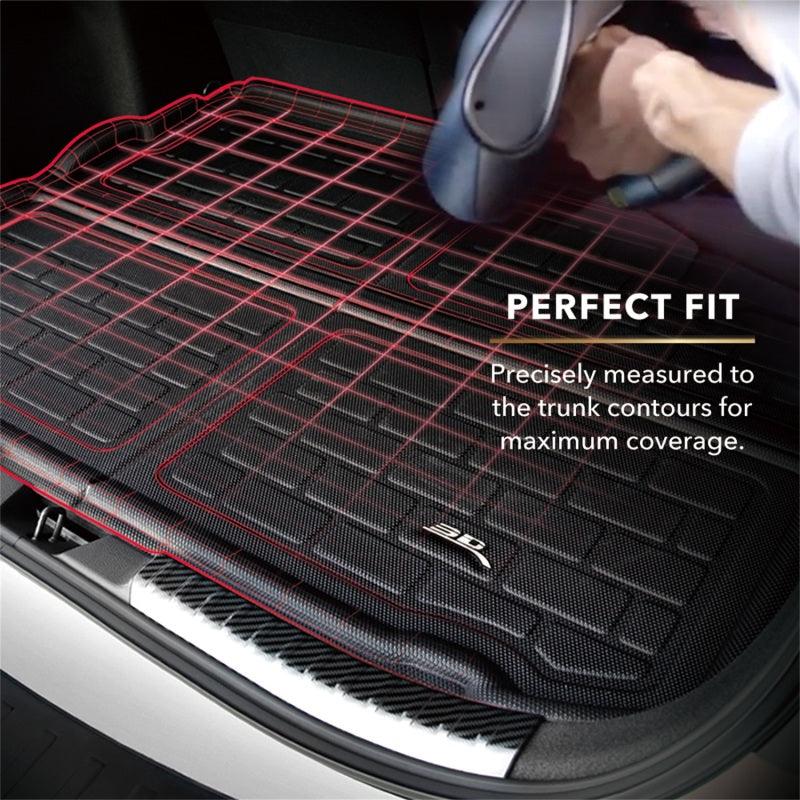 3D MAXpider 20-23 Tesla Model Y 2nd Row Seatback Protector Kagu Cargo Liner - Black - Corvette Realm