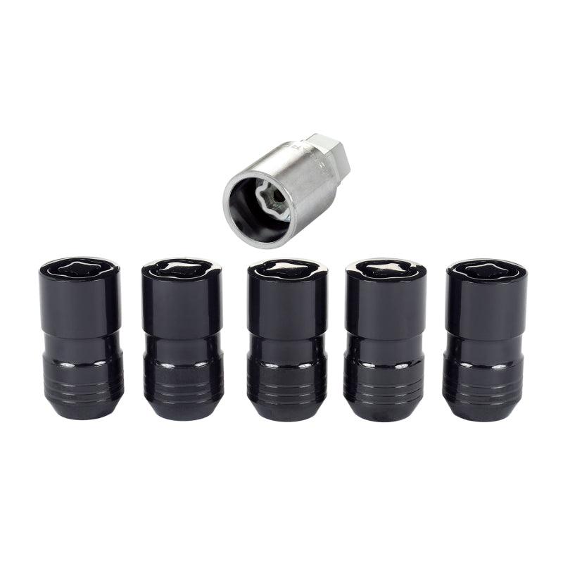 McGard Wheel Lock Nut Set - 5pk. (Cone Seat) M14X1.5 / 22mm Hex / 1.639in OAL - Black - Corvette Realm