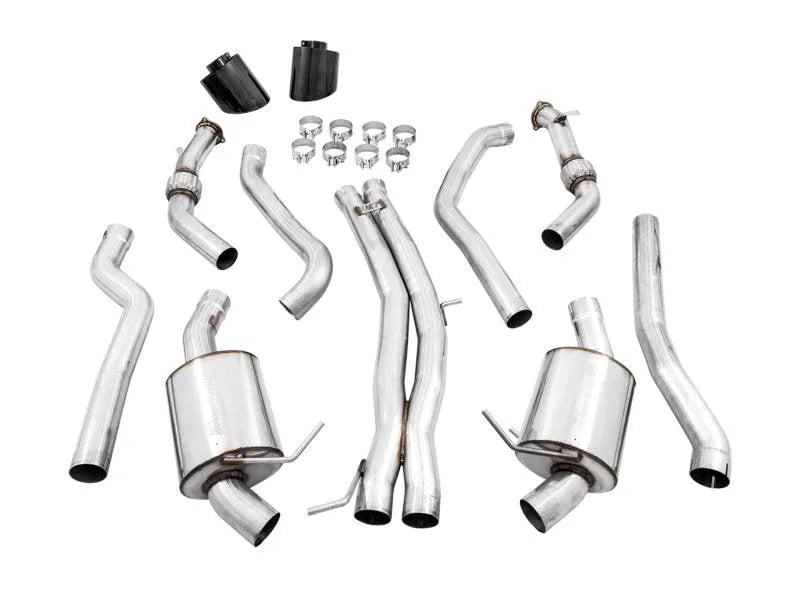 AWE Tuning Audi B9 RS5 Touring Edition Exhaust - w/ Diamond Black RS Tips - Corvette Realm