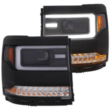 Load image into Gallery viewer, ANZO 16-17 Chevy Silverado 1500 Prjctr. Headlight Plank Styl. w/Amber (Only Work w/HID Equip. Truck) - Corvette Realm