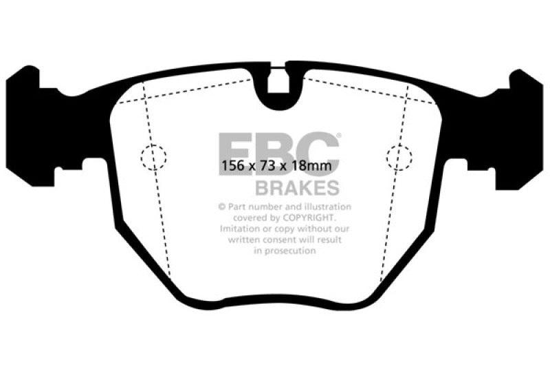 EBC 00-04 BMW M5 5.0 (E39) Redstuff Front Brake Pads - Corvette Realm