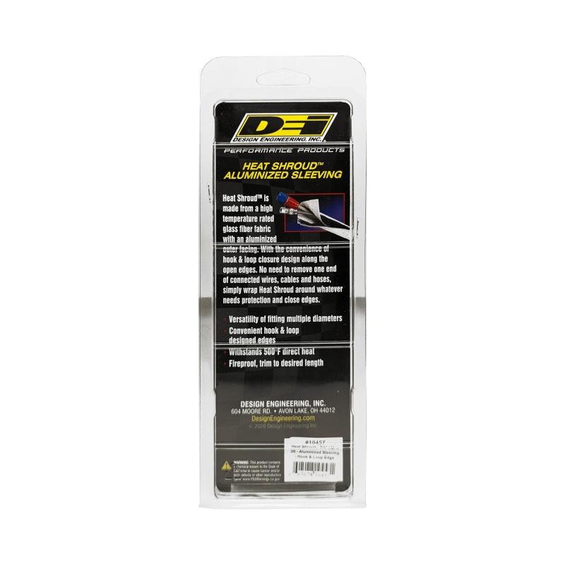DEI Heat Shroud 3/4in I.D. x 3ft - Aluminized Sleeving - Hook and Loop Edge - Corvette Realm