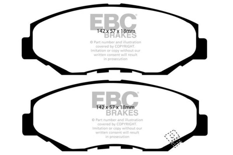 EBC 02-04 Honda CR-V 2.4 Greenstuff Front Brake Pads - Corvette Realm