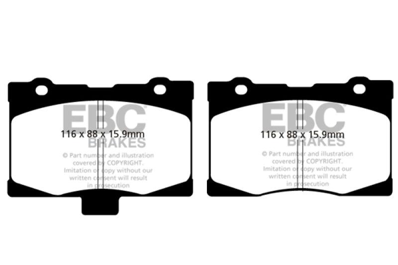 EBC 05-08 Acura RL 3.5 Yellowstuff Front Brake Pads - Corvette Realm