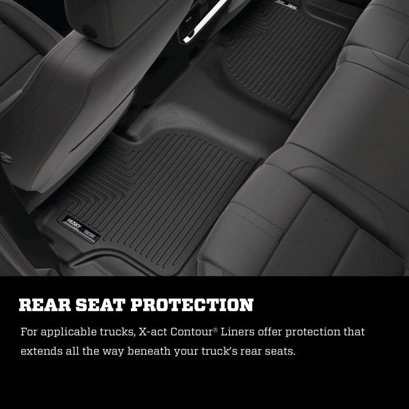 Husky Liners 21-23 Chevrolet Suburban X-Act Contour 2nd Rear Black Floor Liners - Corvette Realm