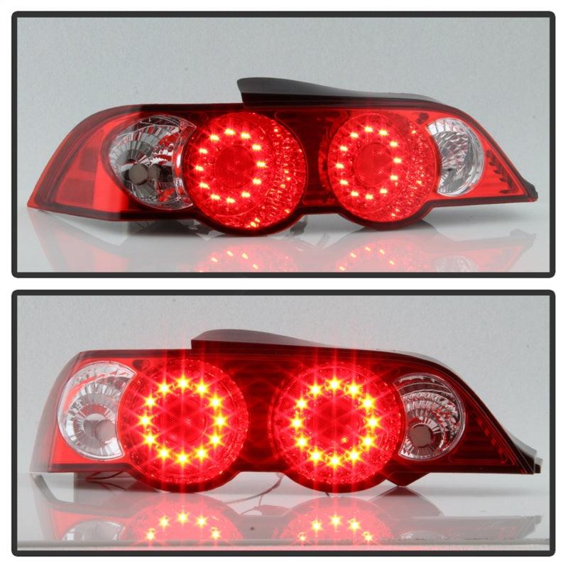 Spyder Acura RSX 02-04 LED Tail Lights Red Clear ALT-YD-ARSX02-LED-RC - Corvette Realm