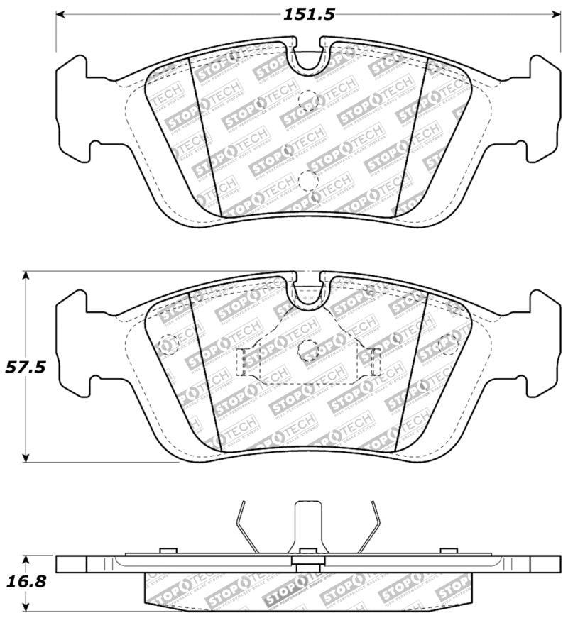 StopTech 96-02 BMW Z3 / 03-08 Z4 / 97-00 323 / 10/90-99 325/328 (E30/E36) Front Brake Pads - Corvette Realm