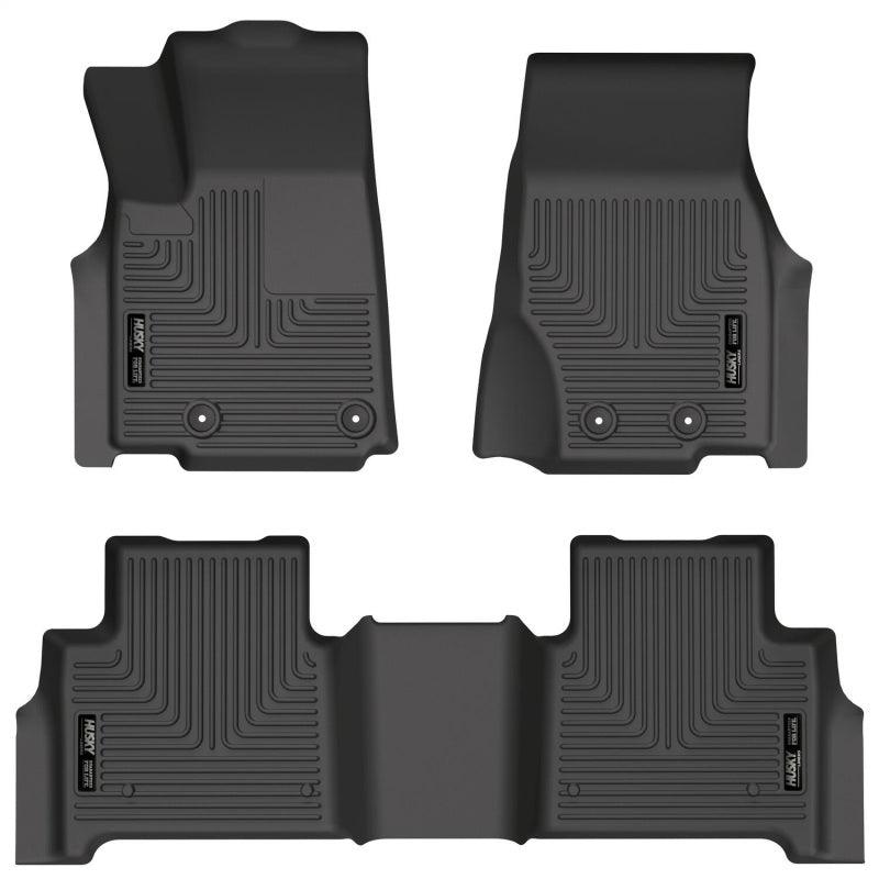 Husky Liners 2022 Jeep Grand Cherokee (New Style) Weatherbeater Black Front & 2nd Seat Floor Liner - Corvette Realm