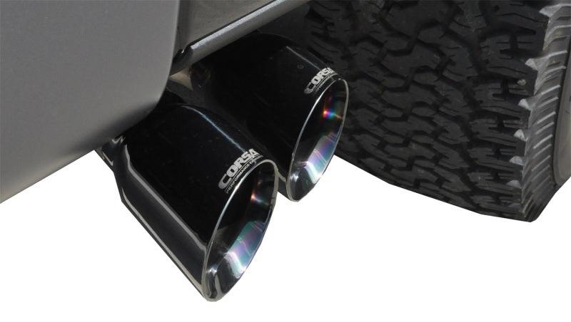 Corsa 11-14 Ford F-150 Raptor 6.2L V8 145in Wheelbase Black Xtreme Cat-Back Exhaust - Corvette Realm