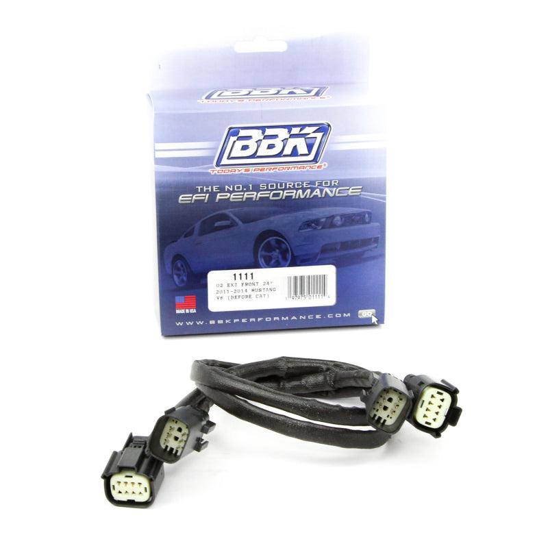 BBK 11-14 Mustang V6 Front O2 Sensor Wire Harness Extensions 24 (pair) - Corvette Realm