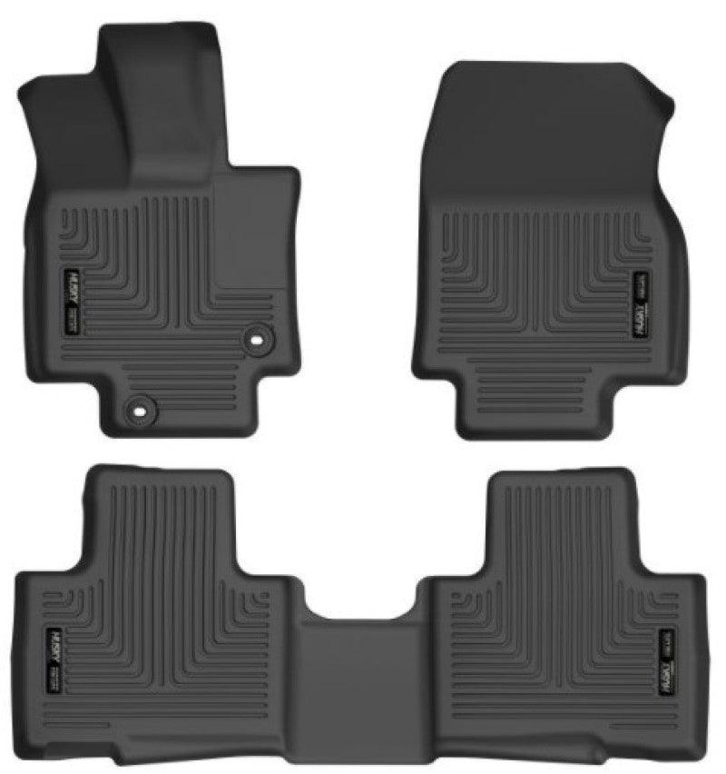 Husky Liners 20-21 Highlander All / 21 Highlander XSE Weatherbeater Front & 2nd Seat Liners - Black - Corvette Realm