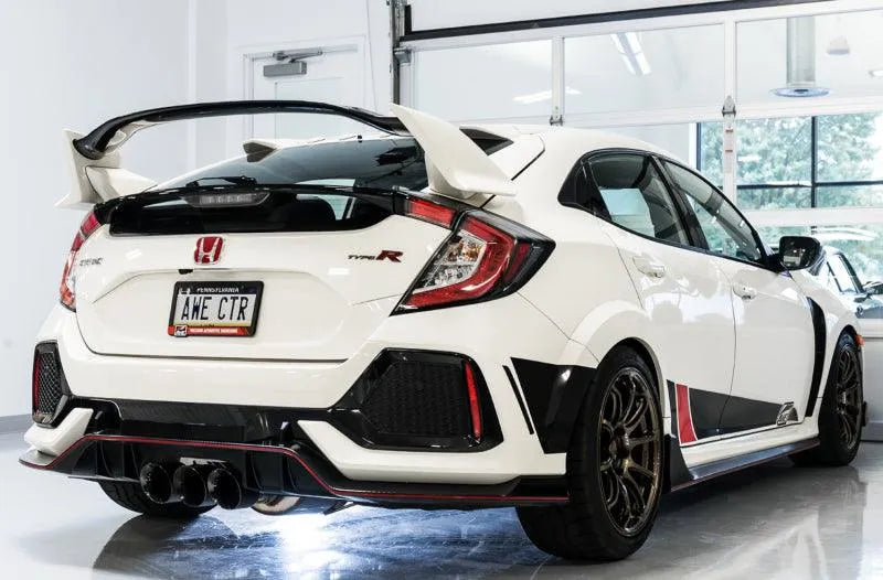 AWE Tuning 2017+ Honda Civic Type R Track Edition Exhaust w/Front Pipe & Triple Diamond Black Tips - Corvette Realm