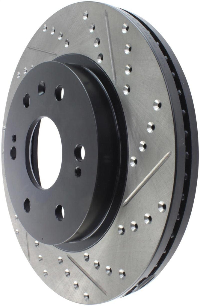 StopTech 05-10 GMC Sierra 1500 (w Rear Drum) / 07-09 GMC Yukon Front Left Slotted & Drilled Rotor - Corvette Realm