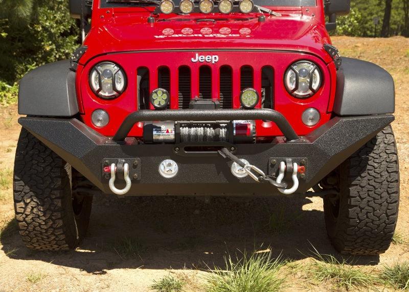 Rugged Ridge Spartan Front Bumper HCE W/Overrider 07-18 Jeep Wrangler JK - Corvette Realm