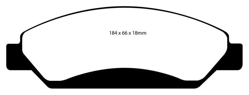 EBC 07 Cadillac Escalade 6.2 2WD Greenstuff Front Brake Pads - Corvette Realm