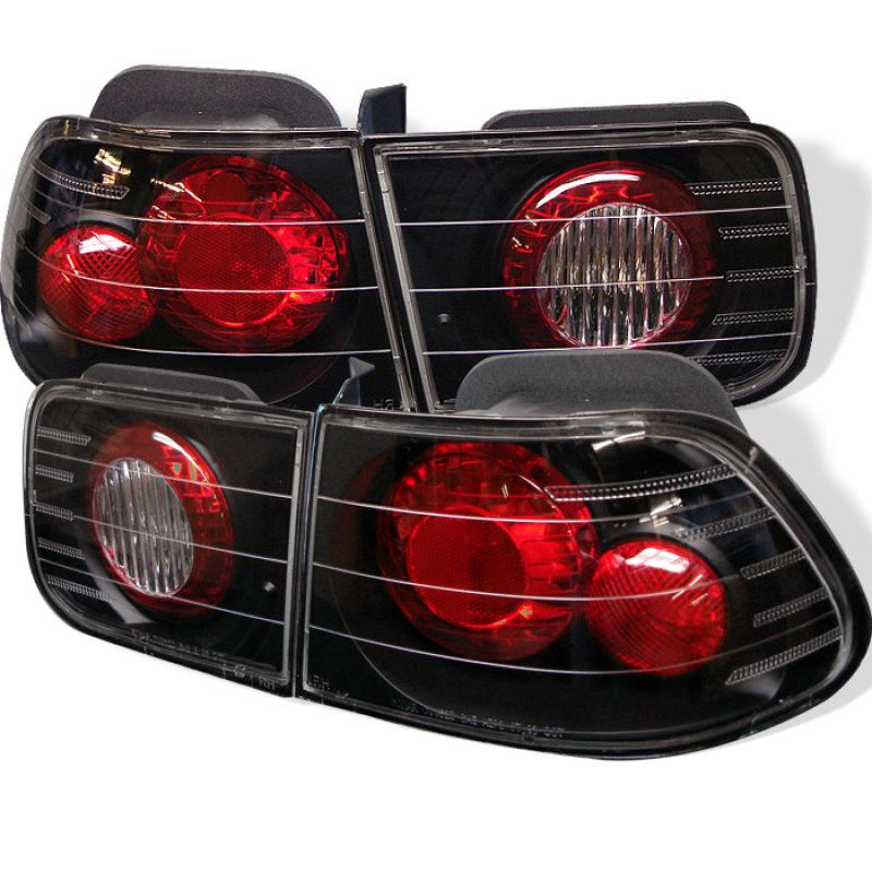 Spyder Honda Civic 96-00 2Dr Euro Style Tail Lights Black ALT-YD-HC96-2D-BK - Corvette Realm