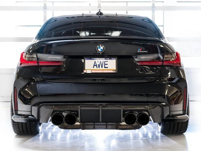 AWE Track Edition Catback Exhaust for BMW G8X M3/M4 - Diamond Black Tips - Corvette Realm