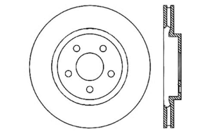 StopTech 05-09 Chrysler 300 (5.7L V8 exc SRT-8) Rear Right Slotted & Drilled Rotor - Corvette Realm