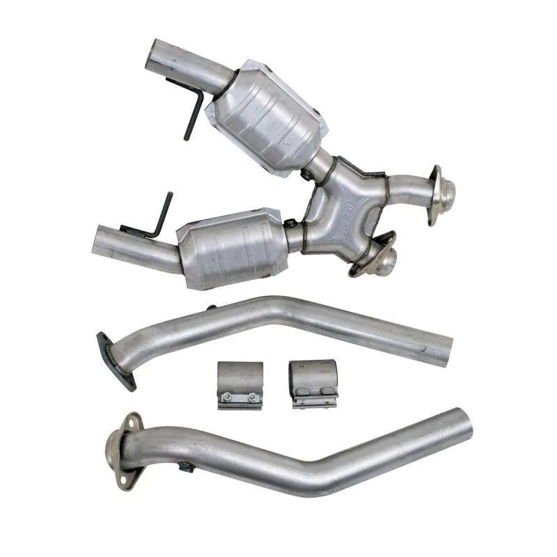 BBK 96-98 Mustang 4.6 GT High Flow X Pipe With Catalytic Converters - 2-1/2 - Corvette Realm