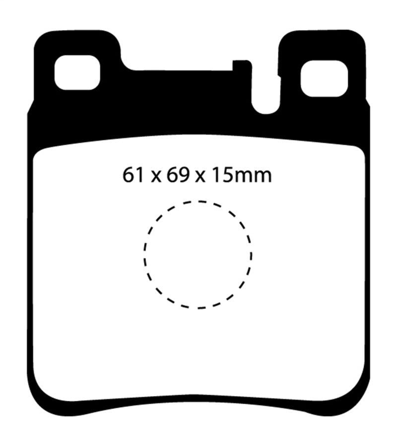 EBC 05-06 Chrysler Crossfire 3.2 SRT6 Yellowstuff Rear Brake Pads - Corvette Realm