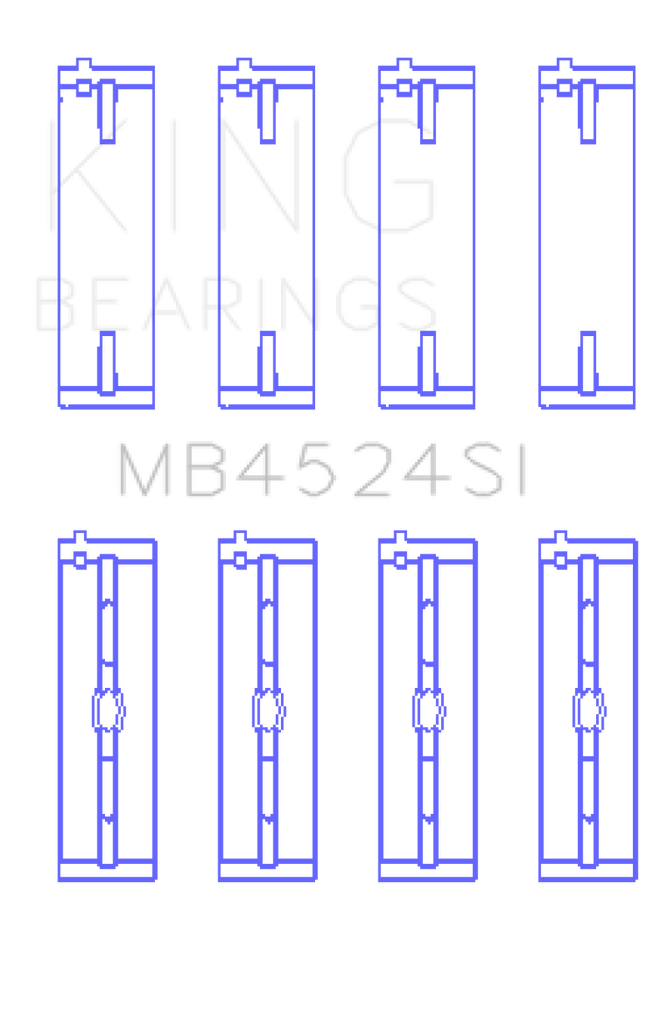King Nissan VR38DETT/VQ35HR/VQ37HR Main Bearing Set