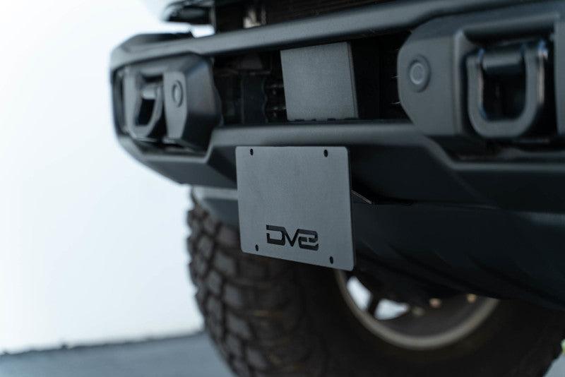 DV8 Offroad 21-23 Ford Bronco Capable Bumper Front License Plate Mount - Corvette Realm