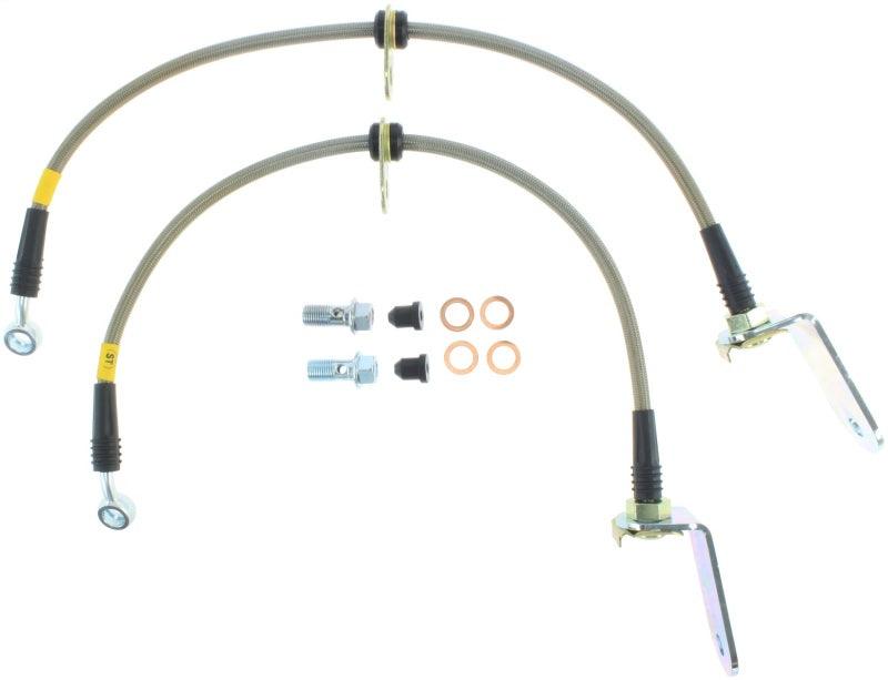 StopTech 06-09 Honda Civic EX Rear SS Brake Lines - Corvette Realm