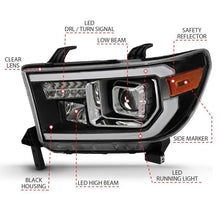 Load image into Gallery viewer, ANZO 2007-2014 Toyota Tundra Projector Light Bar H.L Black Amber(Led High Beam) (Halogen Version) - Corvette Realm