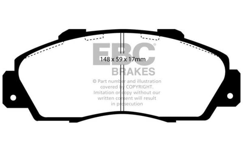 EBC 97-01 Acura Integra Type R Bluestuff Front Brake Pads - Corvette Realm