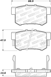 StopTech Performance 2000-2009 Honda S2000 Rear Sport Brake Pads - Corvette Realm