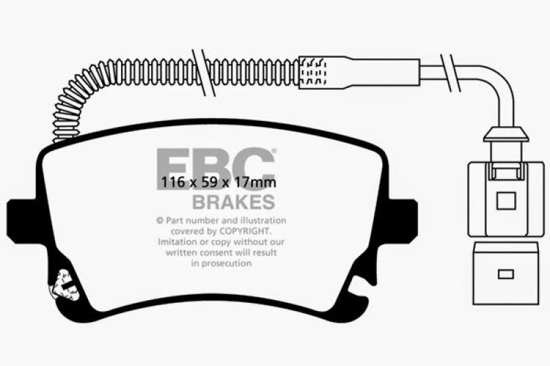 EBC 09-11 Audi A6 Quattro 3.0 Supercharged Yellowstuff Rear Brake Pads - Corvette Realm