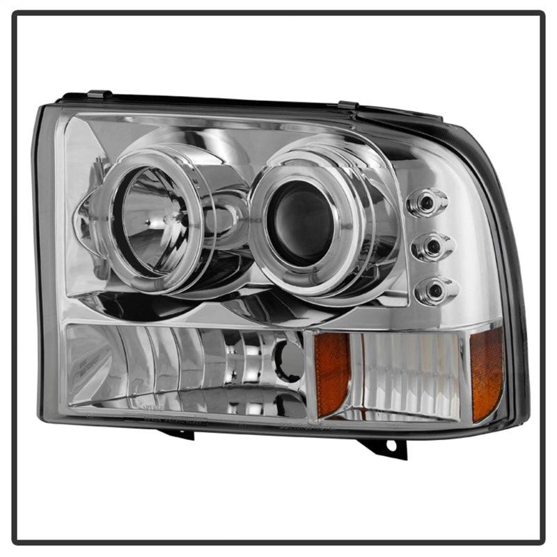 Spyder Ford F250 Super Duty 99-04 Projector Version 2 LED Halo LED Chrm PRO-YD-FF25099-1P-G2-C - Corvette Realm