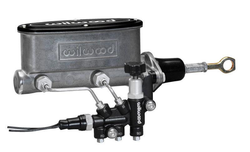 Wilwood HV Tandem M/C Kit w L/H Bracket & Prop Valve - 7/8in Bore-W/Pushrod - Early Mustang - Corvette Realm