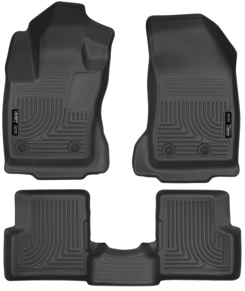 Husky Liners 2015 Jeep Renegade Weatherbeater Black Front and Second Row Floor Liners - Corvette Realm