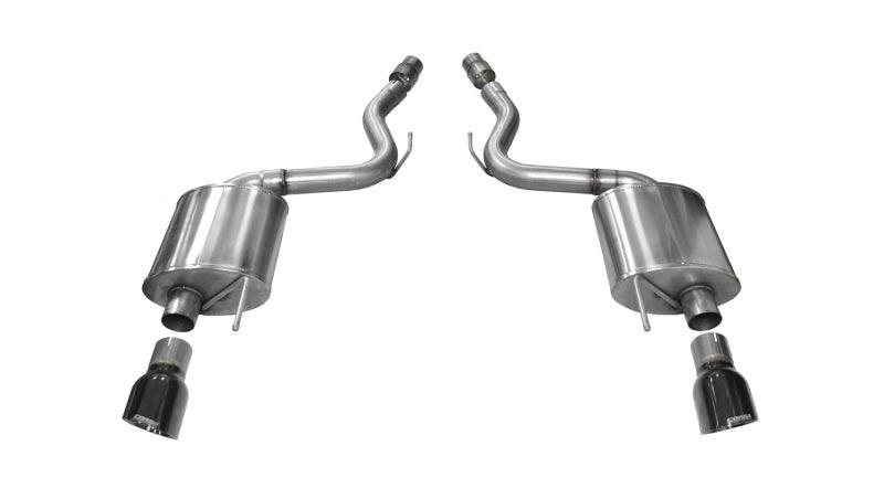 Corsa 2015 Ford Mustang GT 5.0 3in Axle Back Exhaust Black Dual Tips (Touring) - Corvette Realm