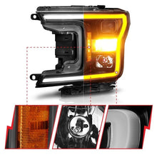 Load image into Gallery viewer, ANZO 2018-2020 Ford F-150 Projector Headlight w/ Plank Style Switchback Black Housing - Corvette Realm