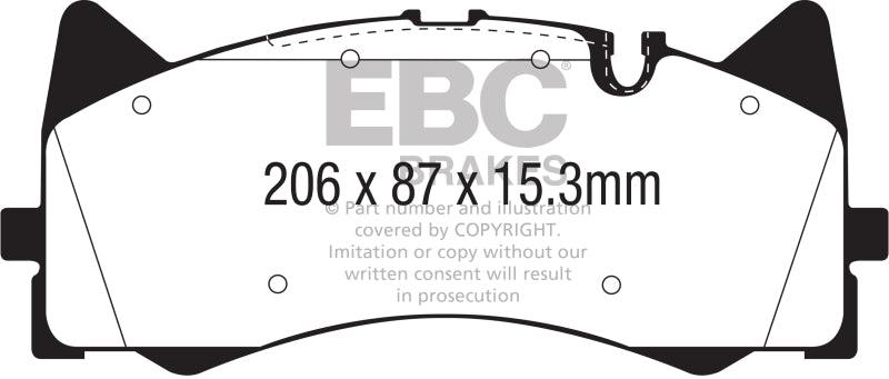 EBC 2015+ Mercedes-Benz C63 AMG (W205) 4.0L Twin Turbo Yellowstuff Front Brake Pads - Corvette Realm
