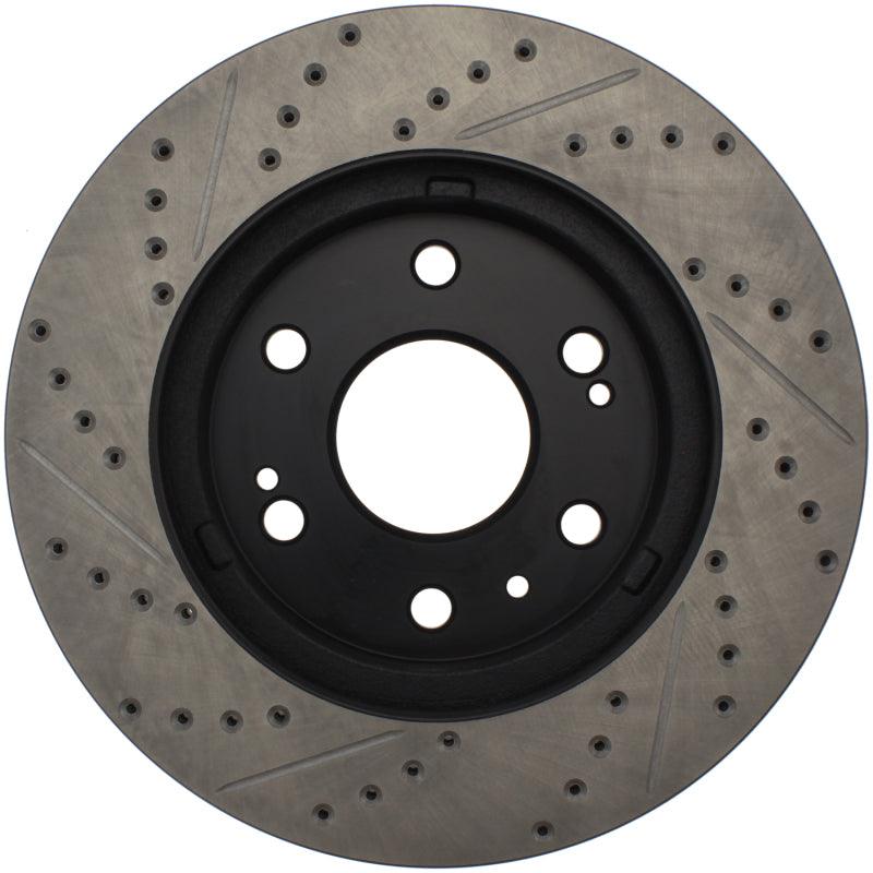 StopTech 05-10 GMC Sierra 1500 (w Rear Drum) / 07-09 GMC Yukon Front Left Slotted & Drilled Rotor - Corvette Realm