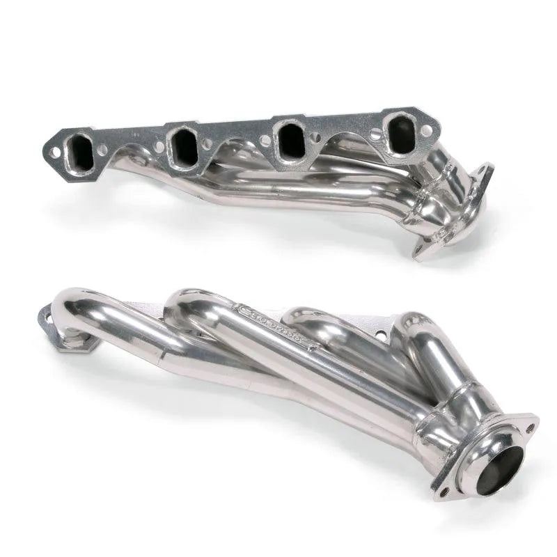 BBK 79-93 Mustang 5.0 Shorty Unequal Length Exhaust Headers - 1-5/8 Silver Ceramic - Corvette Realm