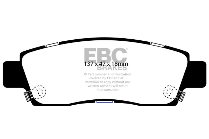 EBC 07+ Buick Enclave 3.6 Yellowstuff Rear Brake Pads - Corvette Realm