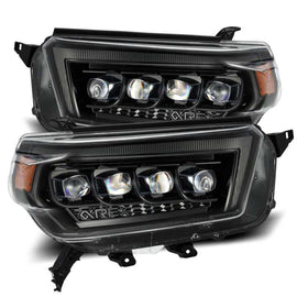AlphaRex 10-13 Toyota 4Runner NOVA LED Proj Headlights Plank Style Alpha Black w/Seq Signal/DRL - Corvette Realm