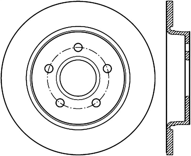 StopTech 13 Ford Focus ST Slotted Right Rear Rotor - Corvette Realm