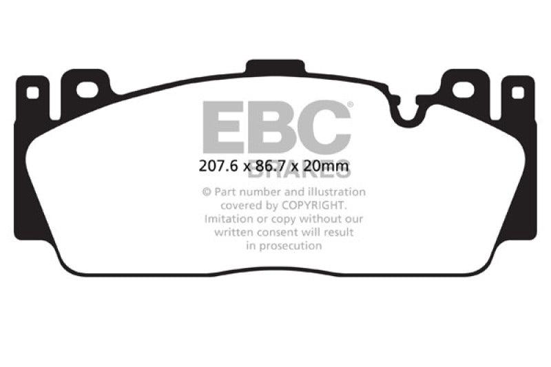 EBC 12+ BMW M5 4.4 Twin Turbo (F10) Yellowstuff Front Brake Pads - Corvette Realm