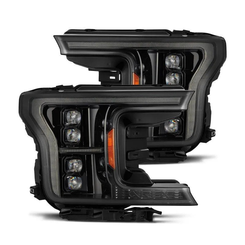 AlphaRex 18-20 Ford F-150 NOVA LED Proj Headlight Alpha Blk (14th Gen G2 Style) - Corvette Realm