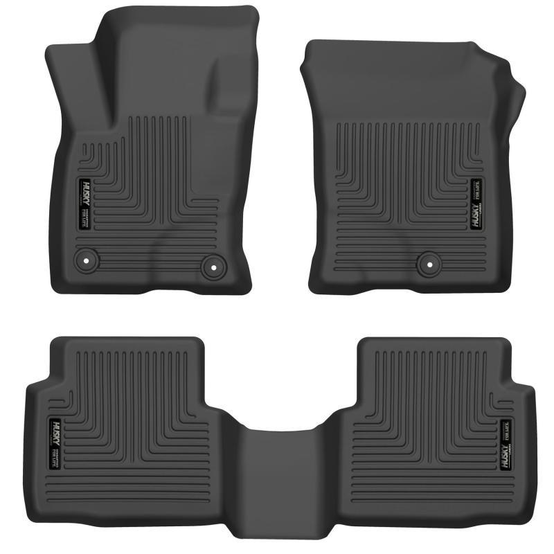 Husky Liners 20-21 Ford Escape All Models Exc Hybrid Weatherbeater Front and 2nd Seat Liners - BLK - Corvette Realm