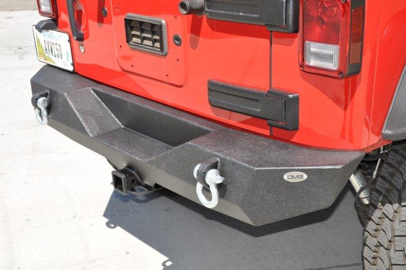 DV8 Offroad 07-18 Jeep Wrangler JK Steel Mid Length Rear Bumper - Corvette Realm