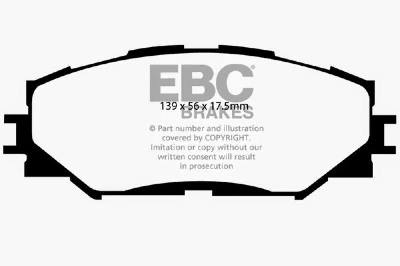 EBC 10-12 Lexus HS250h 2.4 Hybrid Greenstuff Front Brake Pads - Corvette Realm
